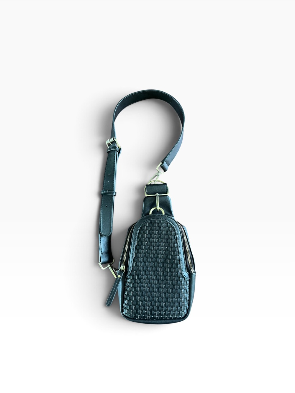 Urban Originals for Anthropologie Black Woven Sling/Crossbody Bag